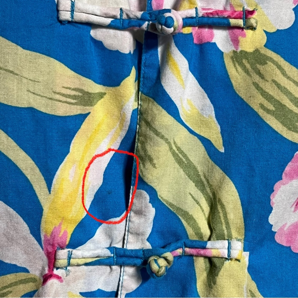 Lauren Ralph Lauren Vibrant Colorful Tropical Floral Mandarin Collar Tank Sz 3X - Picture 11 of 13
